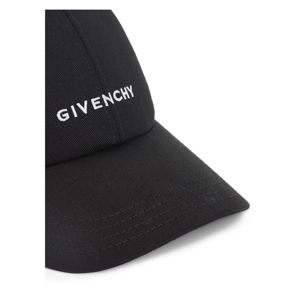 Givenchy Black Logo Embroidered Cotton Baseball Cap Hat Adjustable Strap NWT - Picture 2 of 6